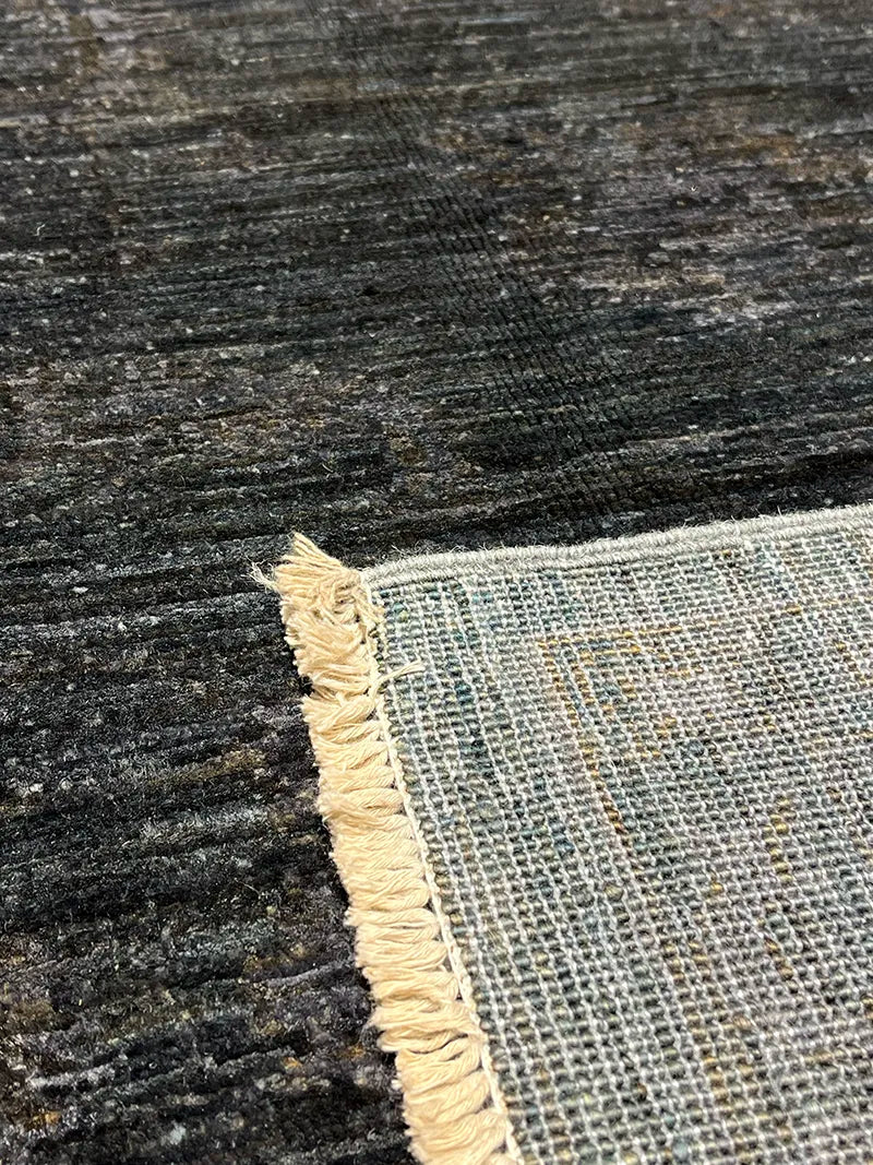 Overdye Serisi Eskitme El Dokuma Mavi Halı