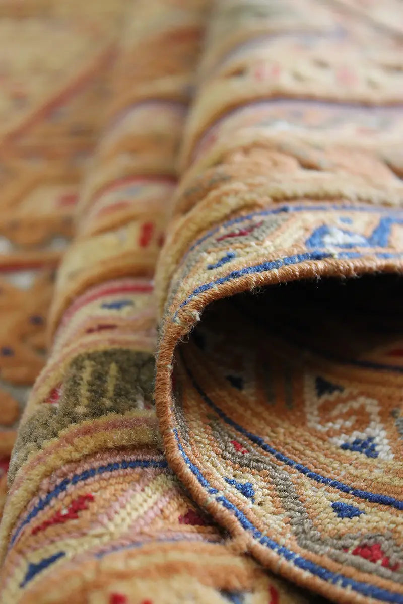 El Dokuma Afgan Berceste Kahve Yün Kilim