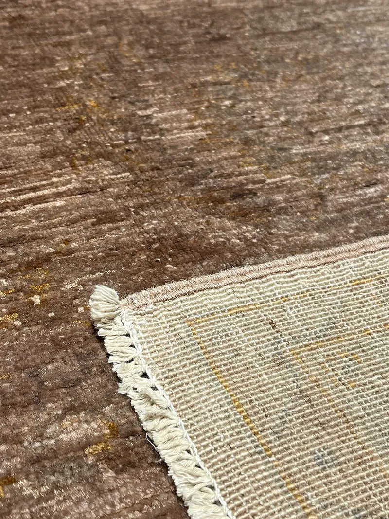 Overdye Serisi Eskitme El Dokuma Kahve Halı