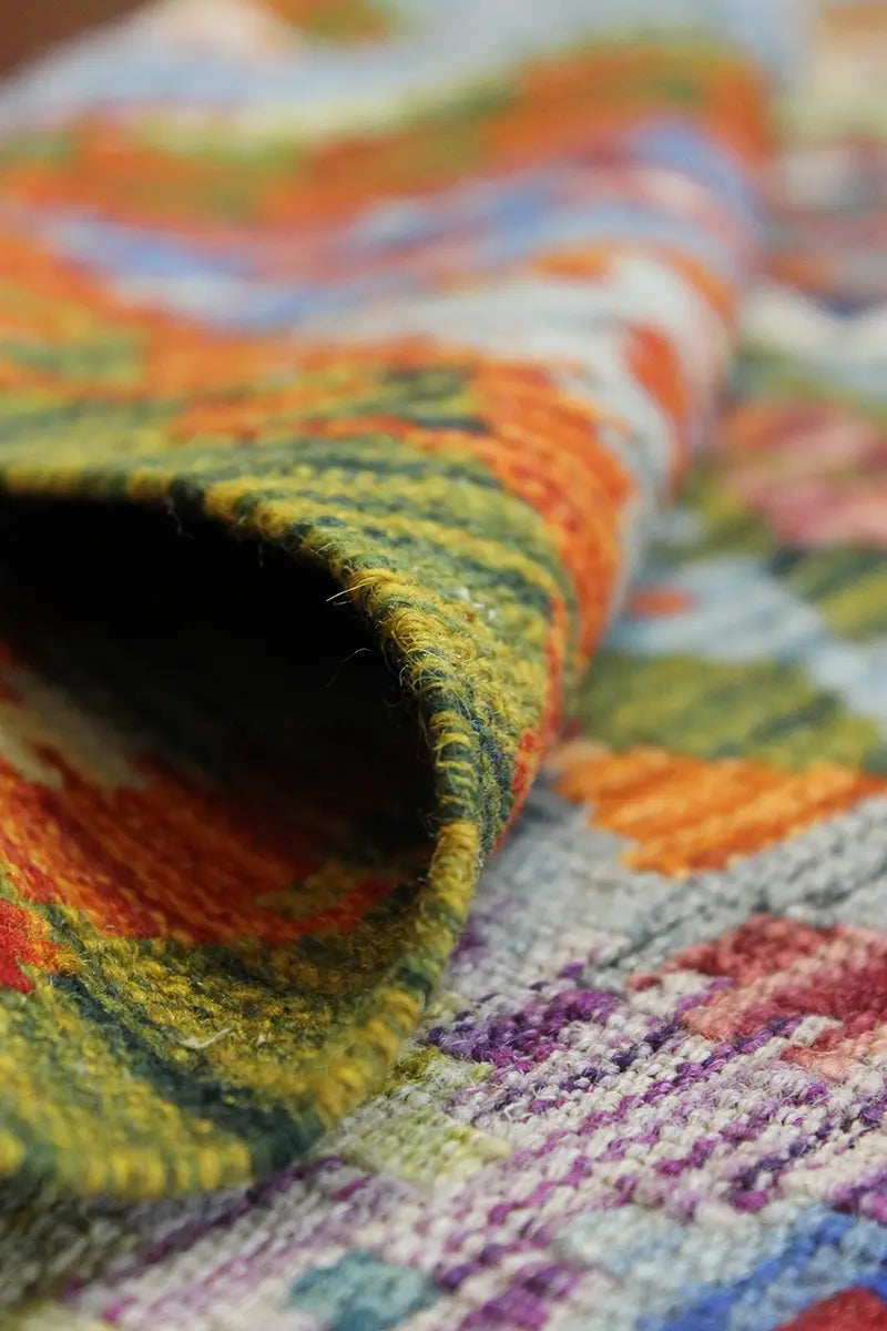 Natural El Dokuma Yün Afgan Kilim