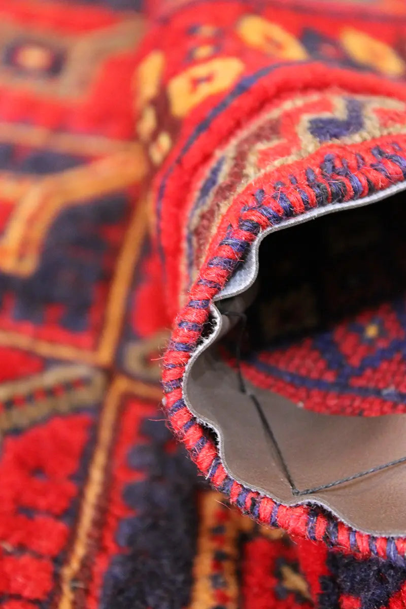 El Dokuma Afgan Berceste Bordo Yün Kilim