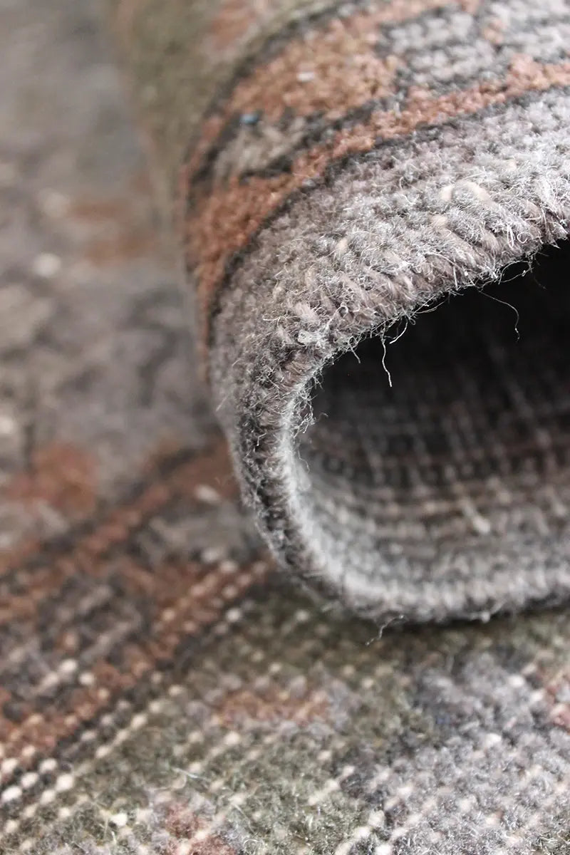 El Dokuma Kahve Vintage Halı