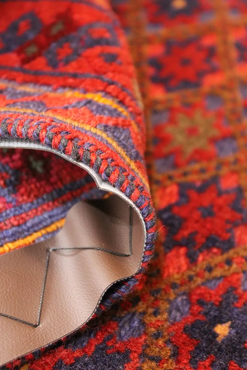 El Dokuma Afgan Berceste Bordo Yün Kilim