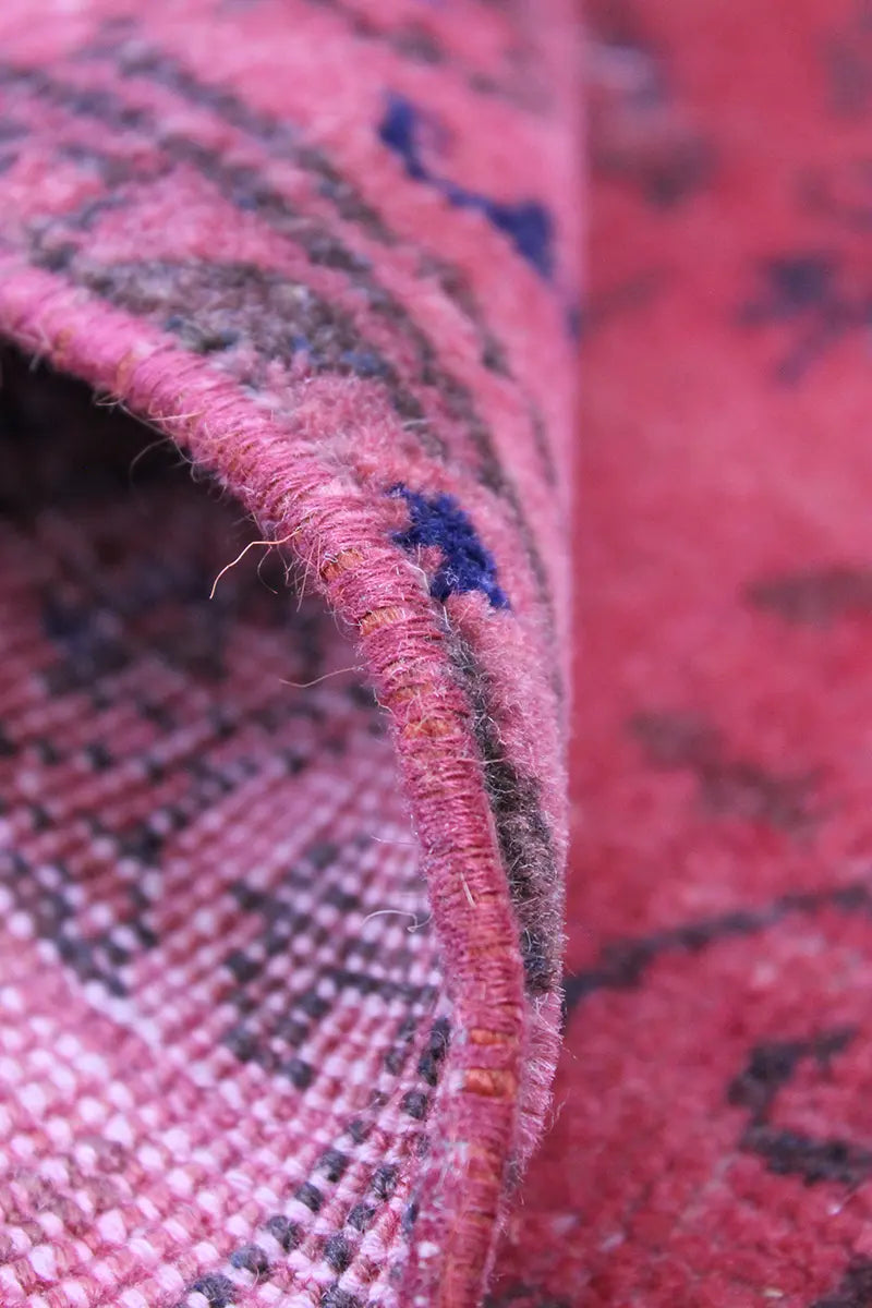 El Dokuma Pembe Vintage Halı