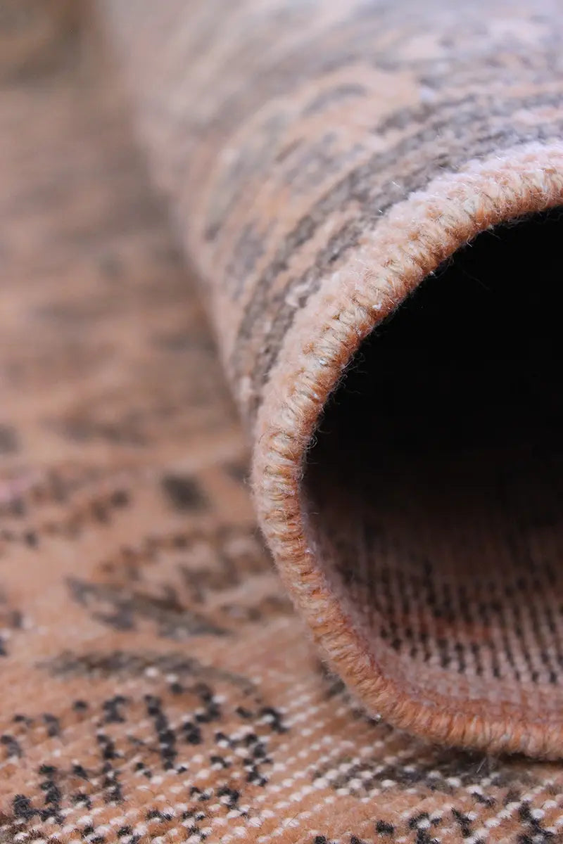 El Dokuma Turuncu Vintage Halı