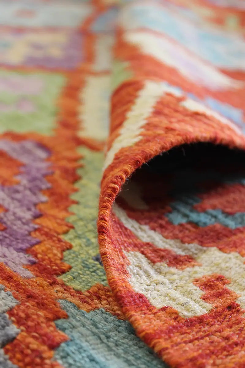 Natural El Dokuma Yün Afgan Kilim