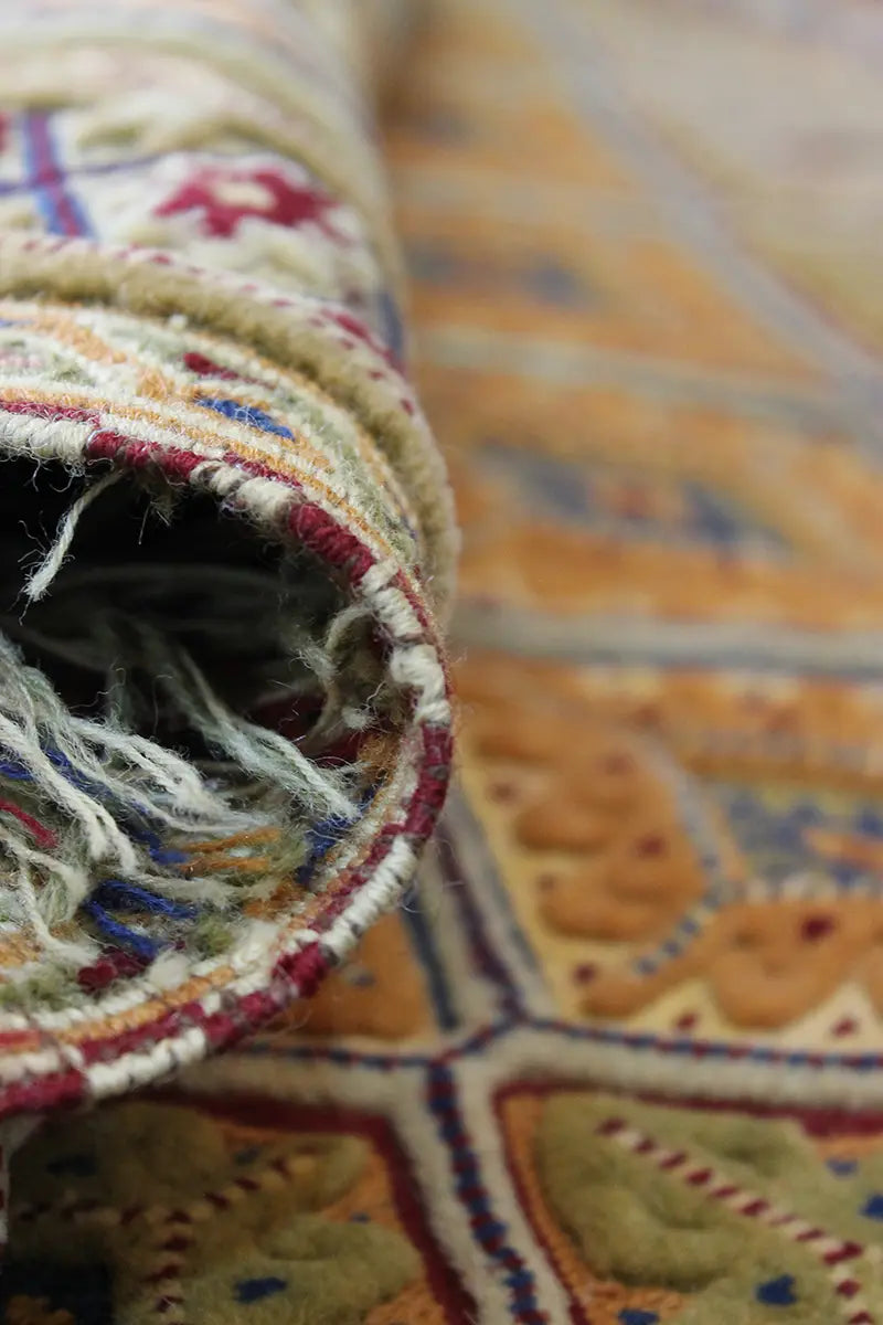 El Dokuma Afgan Berceste Kahve Yün Kilim