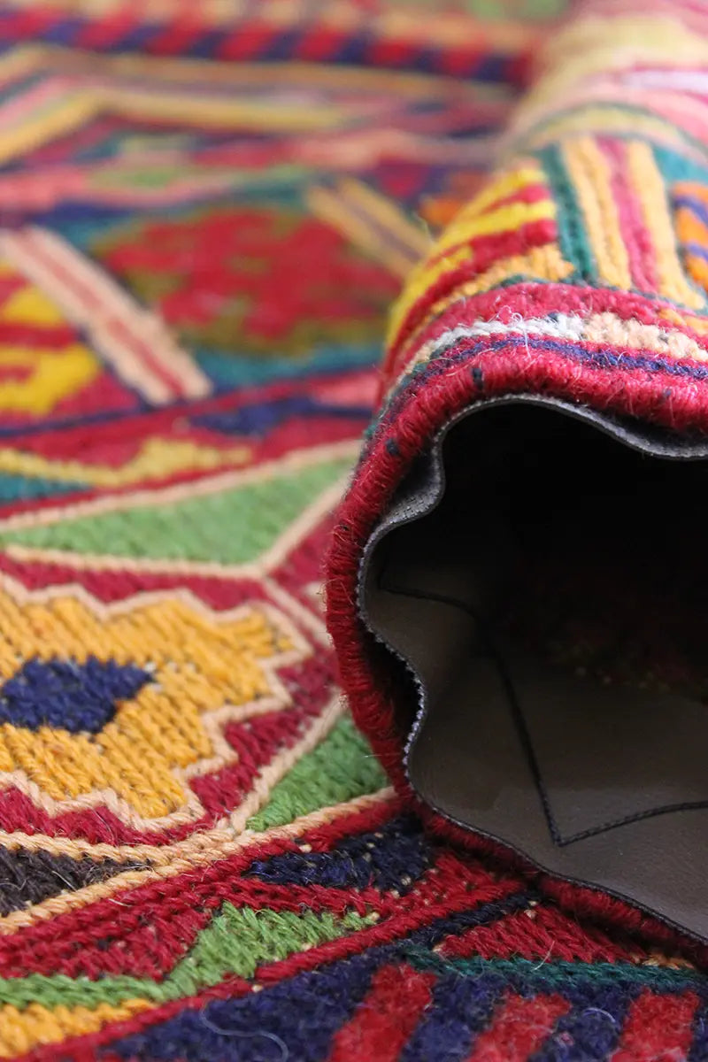 El Dokuma Afgan Berceste Renkli Yün Kilim