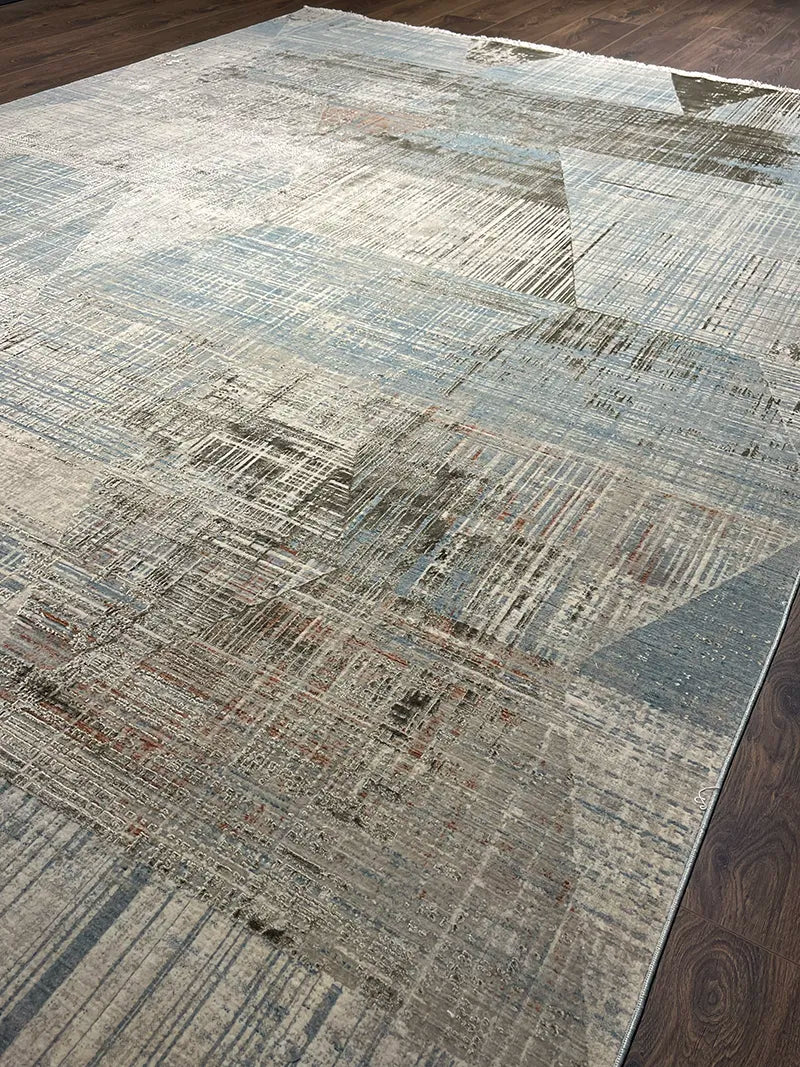 Eskitme Desen Vizon Bambu Özel Tezgah Halısı