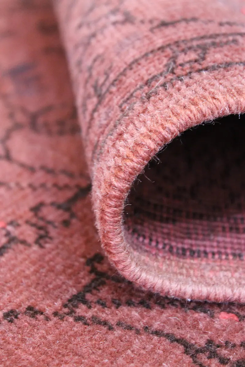 El Dokuma Pembe Vintage Halı