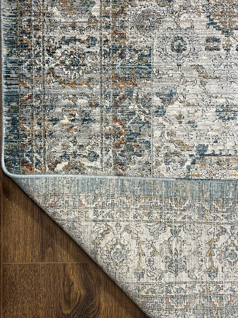 Anadolu Desenli Mavi Bambu Özel Tezgah Halısı