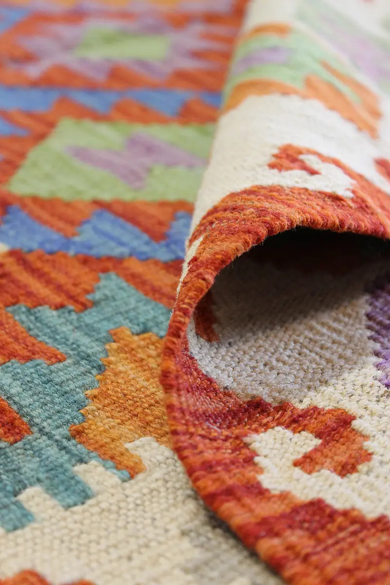 Natural El Dokuma Yün Afgan Kilim