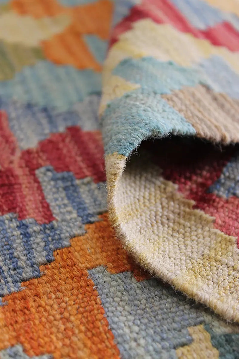 Natural El Dokuma Yün Afgan Kilim