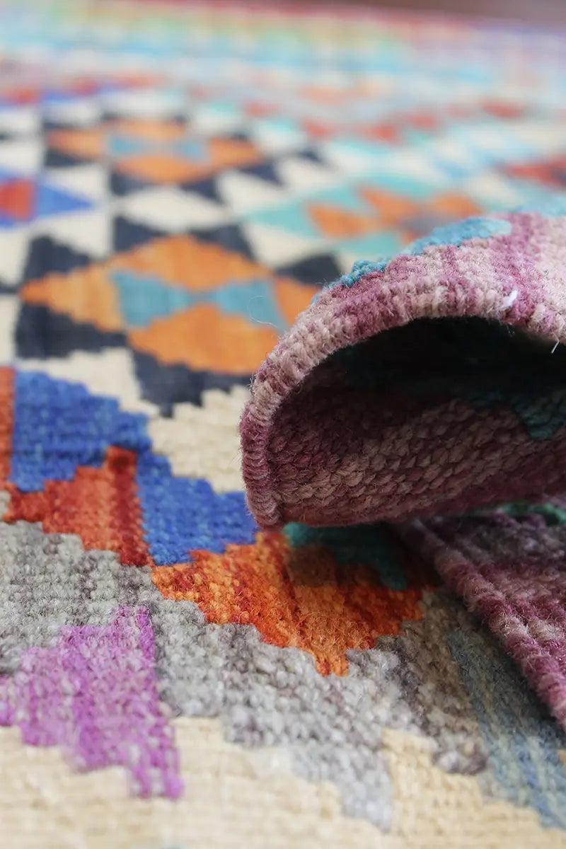 Natural El Dokuma Yün Afgan Kilim