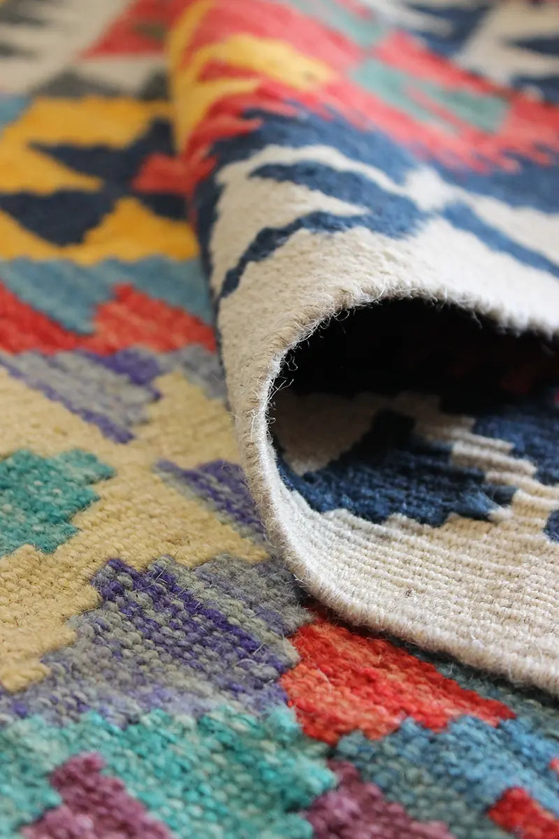 Natural El Dokuma Yün Afgan Kilim