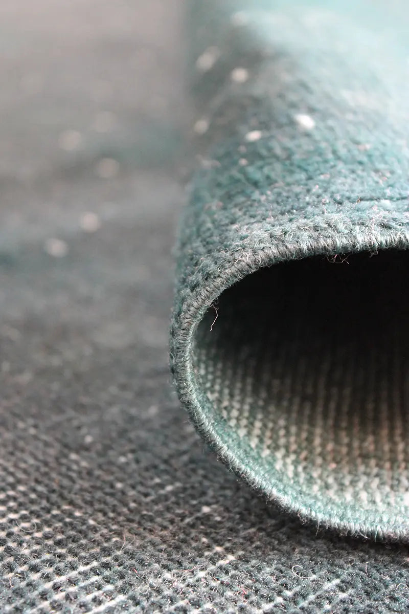 El Dokuma Mavi Vintage Halı