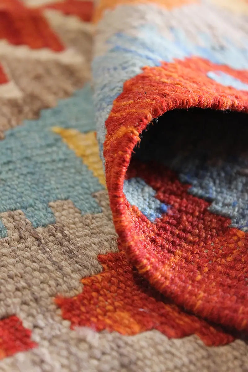 Natural El Dokuma Yün Afgan Kilim