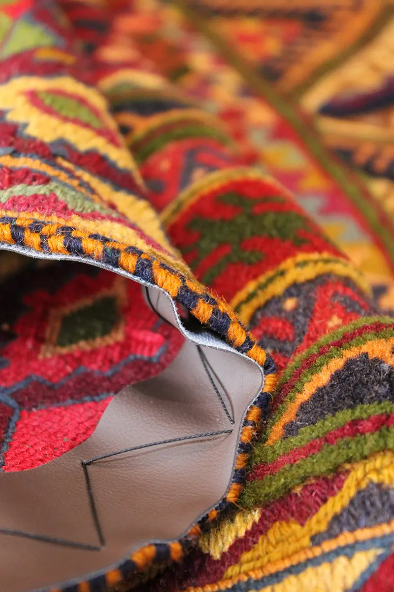 El Dokuma Afgan Berceste Renkli Yün Kilim