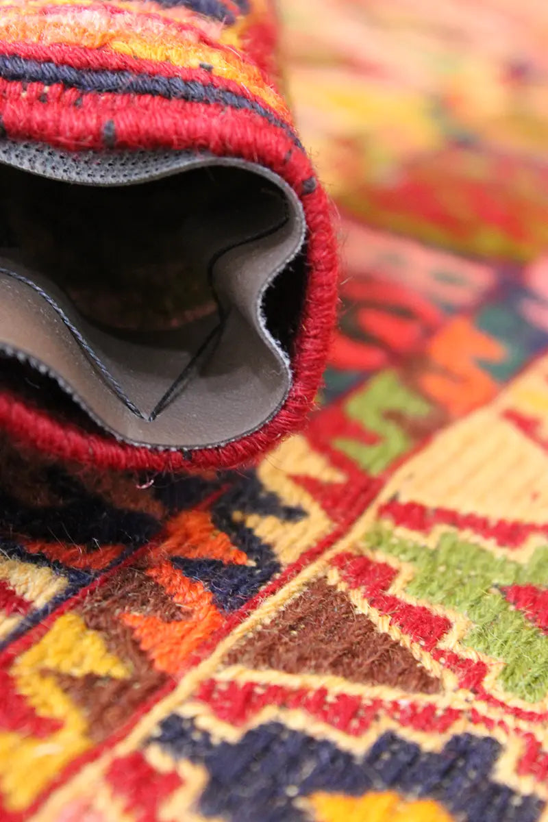 El Dokuma Afgan Berceste Renkli Yün Kilim