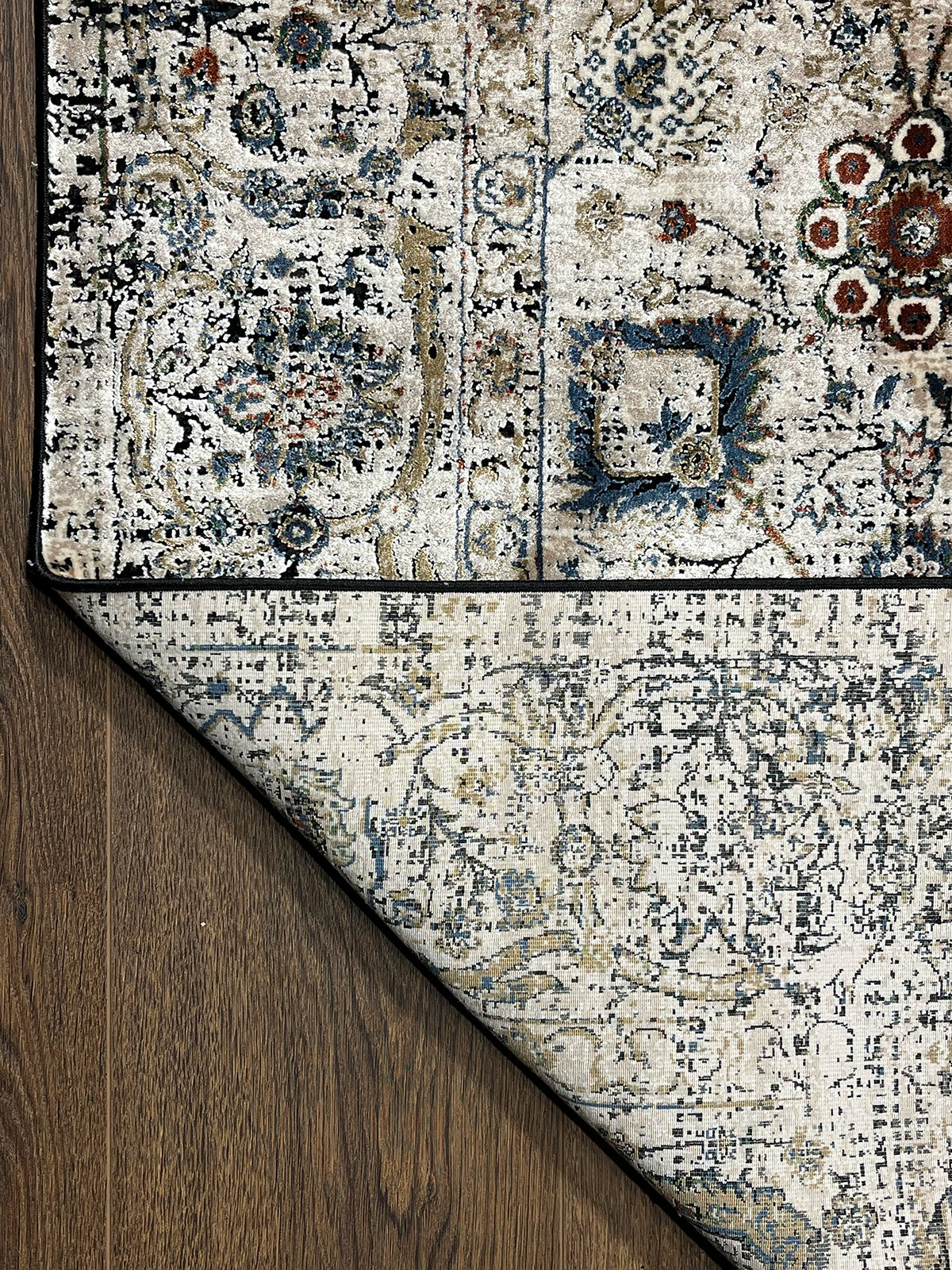 Pietra Serisi Etnik Desenli Bej Bambu Özel Tezgah Halısı