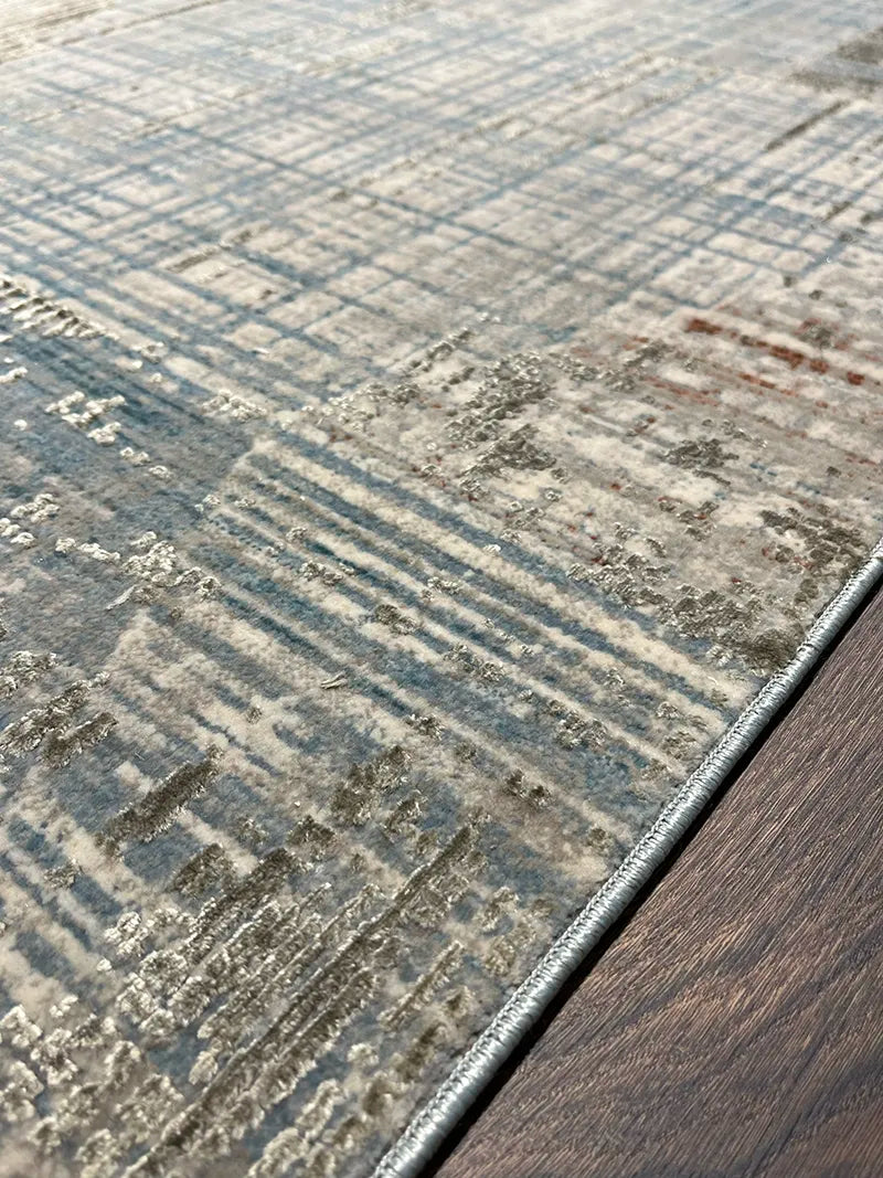 Eskitme Desen Vizon Bambu Özel Tezgah Halısı