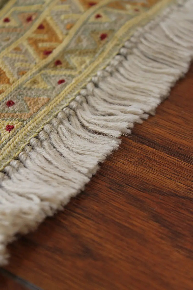 El Dokuma Afgan Berceste Kahve Yün Kilim