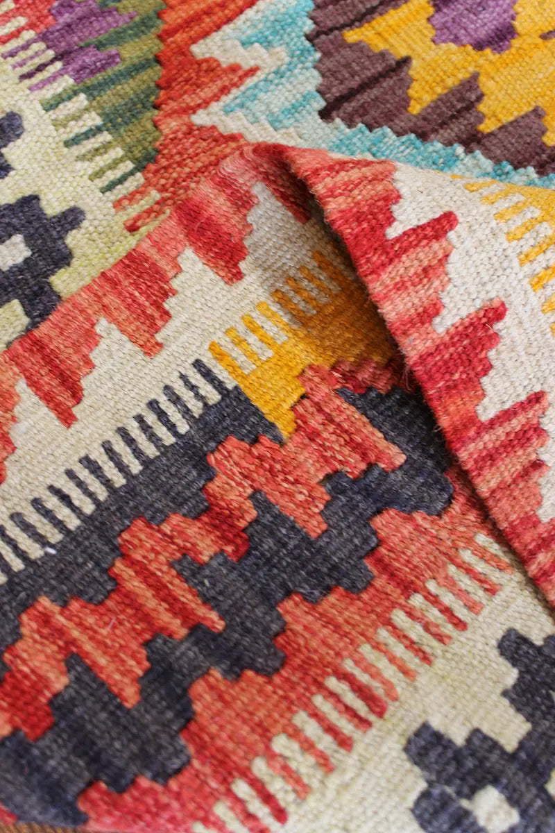 Natural El Dokuma Yün Afgan Kilim