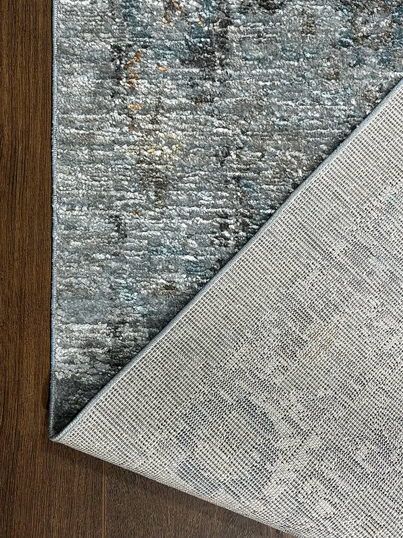 Woolknot Ametist Vintage Desen Gri Makine Halısı