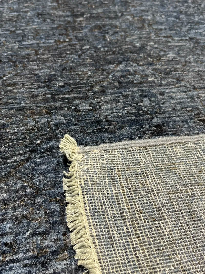 Overdye Serisi Eskitme El Dokuma Lacivert Halı