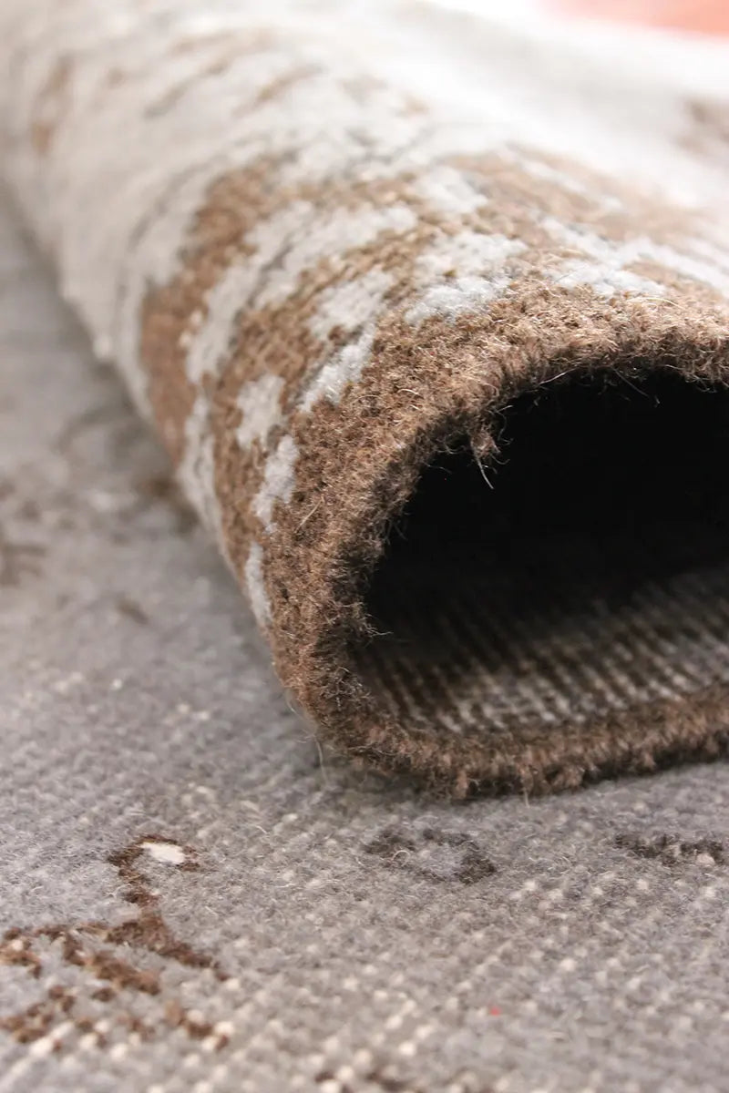 El Dokuma Kahve Vintage Halı