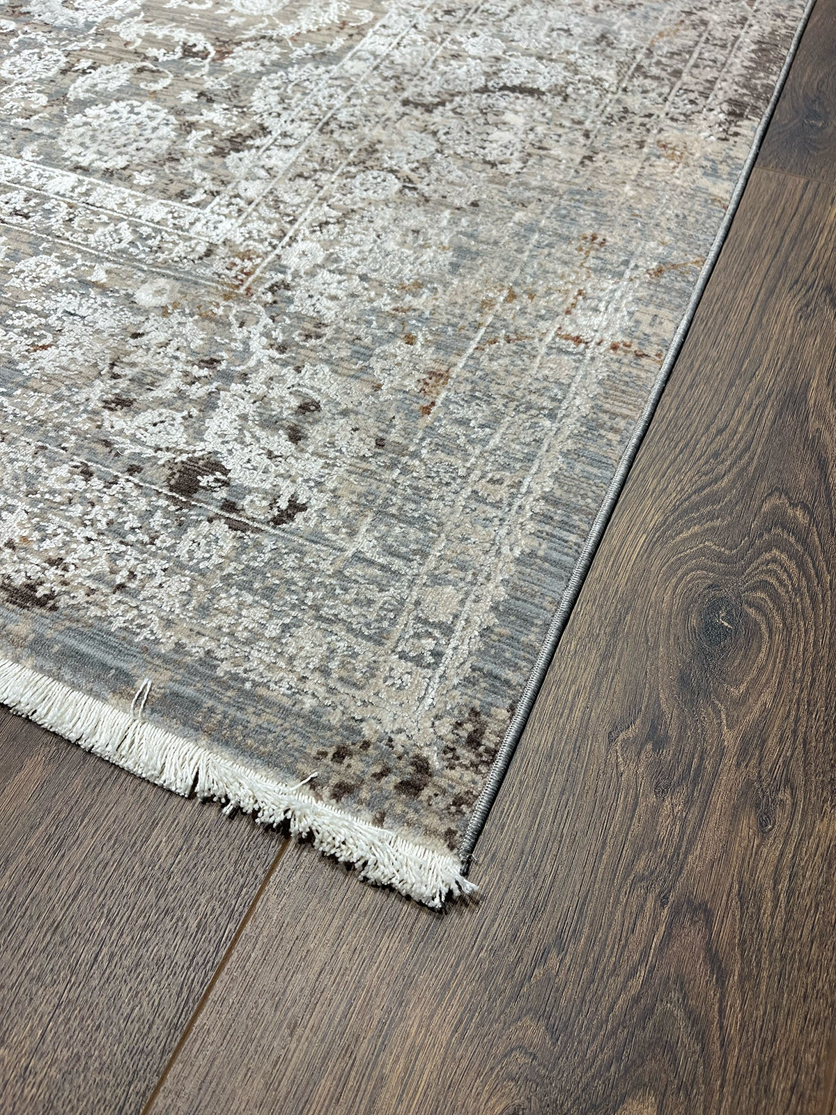 Hera Serisi Uşak Desen Krem Bambu Özel Tezgah Halısı