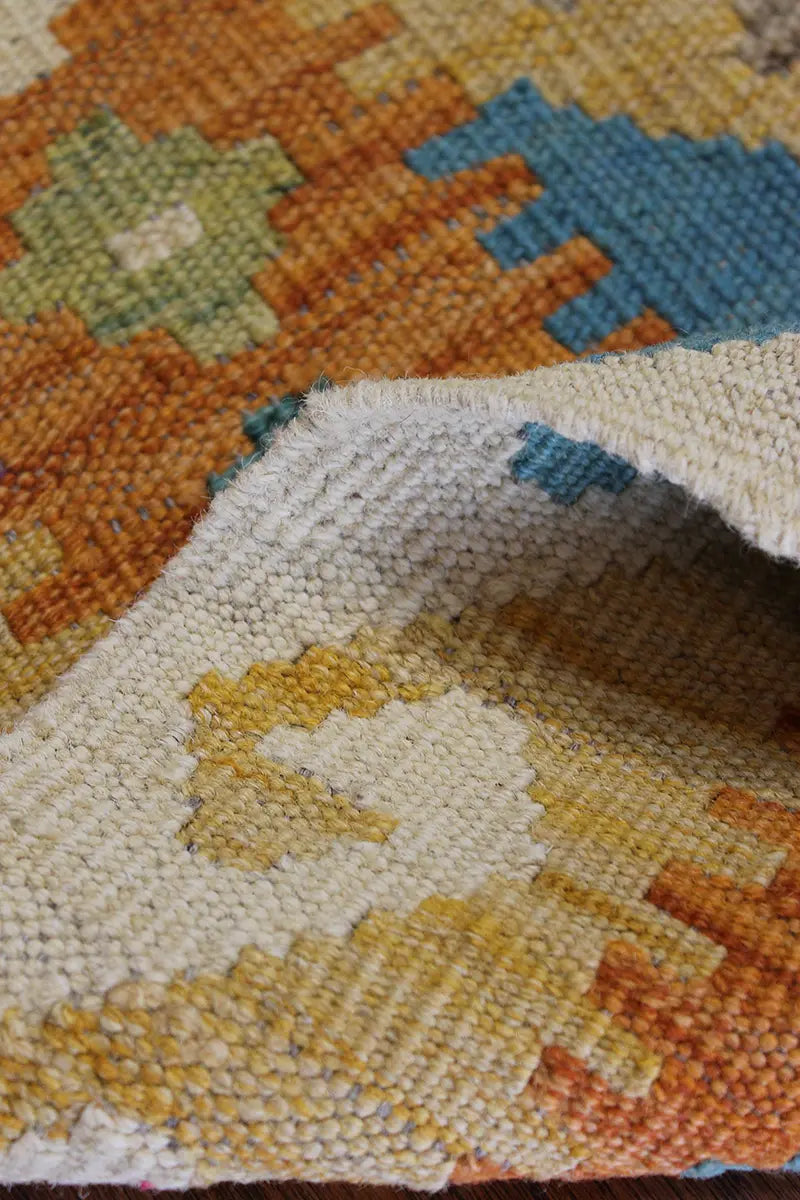 Natural El Dokuma Yün Afgan Kilim