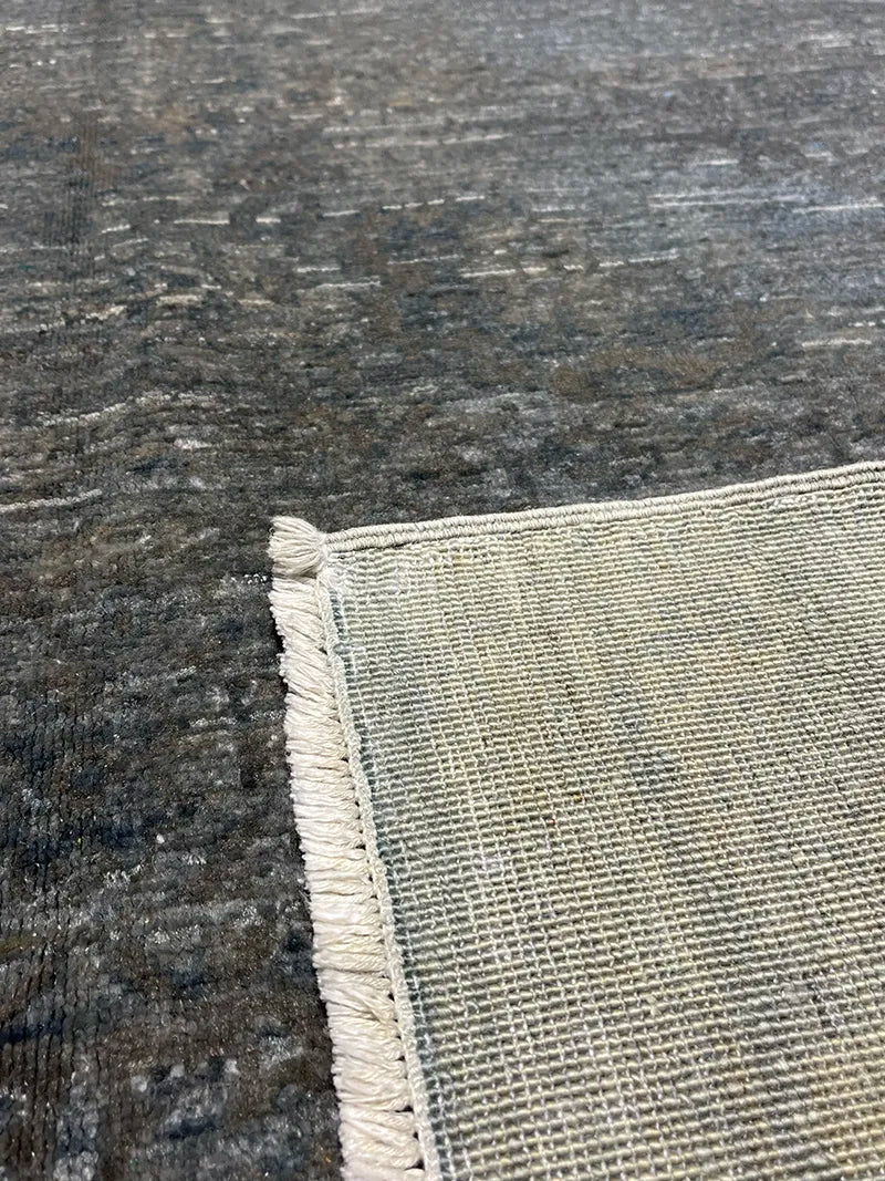 Overdye Serisi Eskitme El Dokuma Yeşil Halı