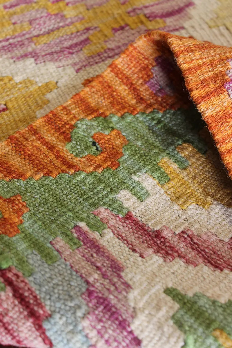 Natural El Dokuma Yün Afgan Kilim
