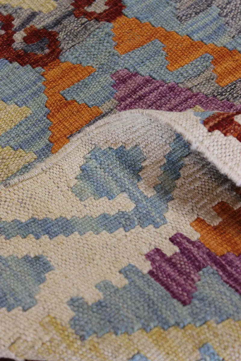 Natural El Dokuma Yün Afgan Kilim