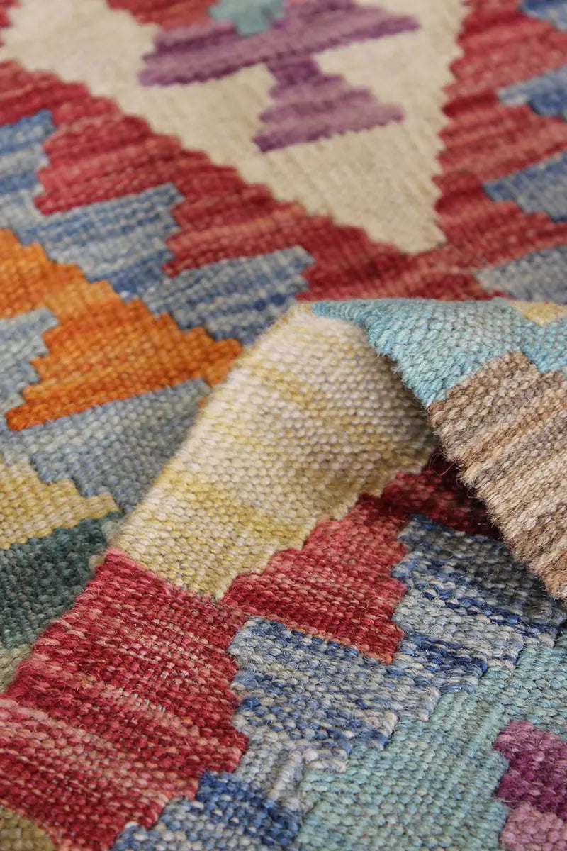Natural El Dokuma Yün Afgan Kilim