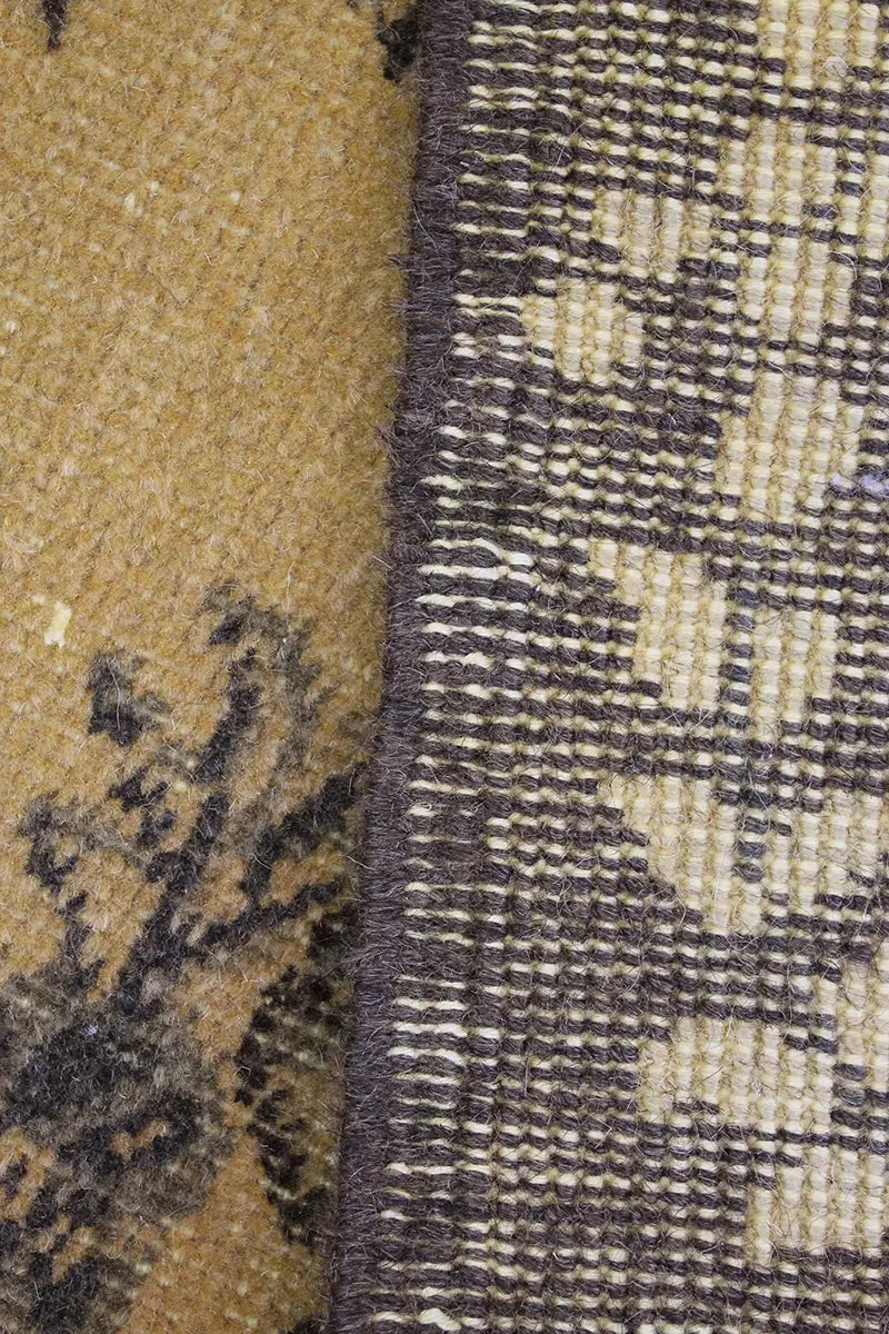 El Dokuma Sarı Vintage Halı