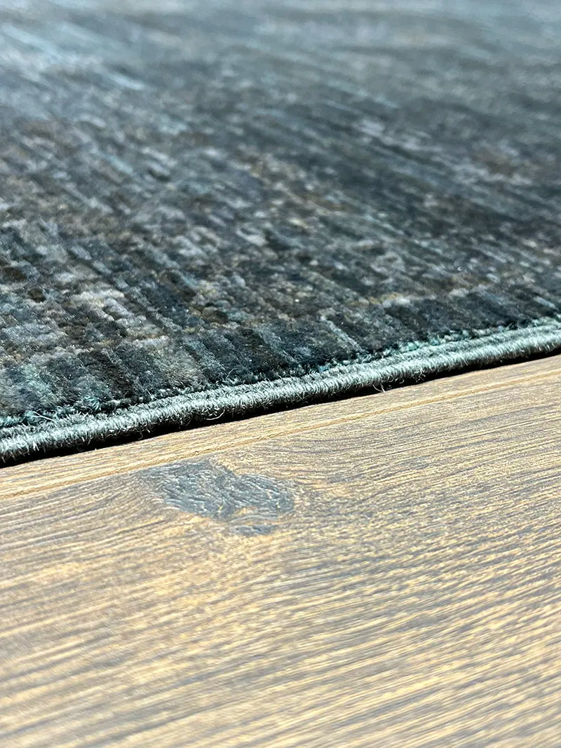 Overdye Serisi Eskitme El Dokuma Mavi Halı