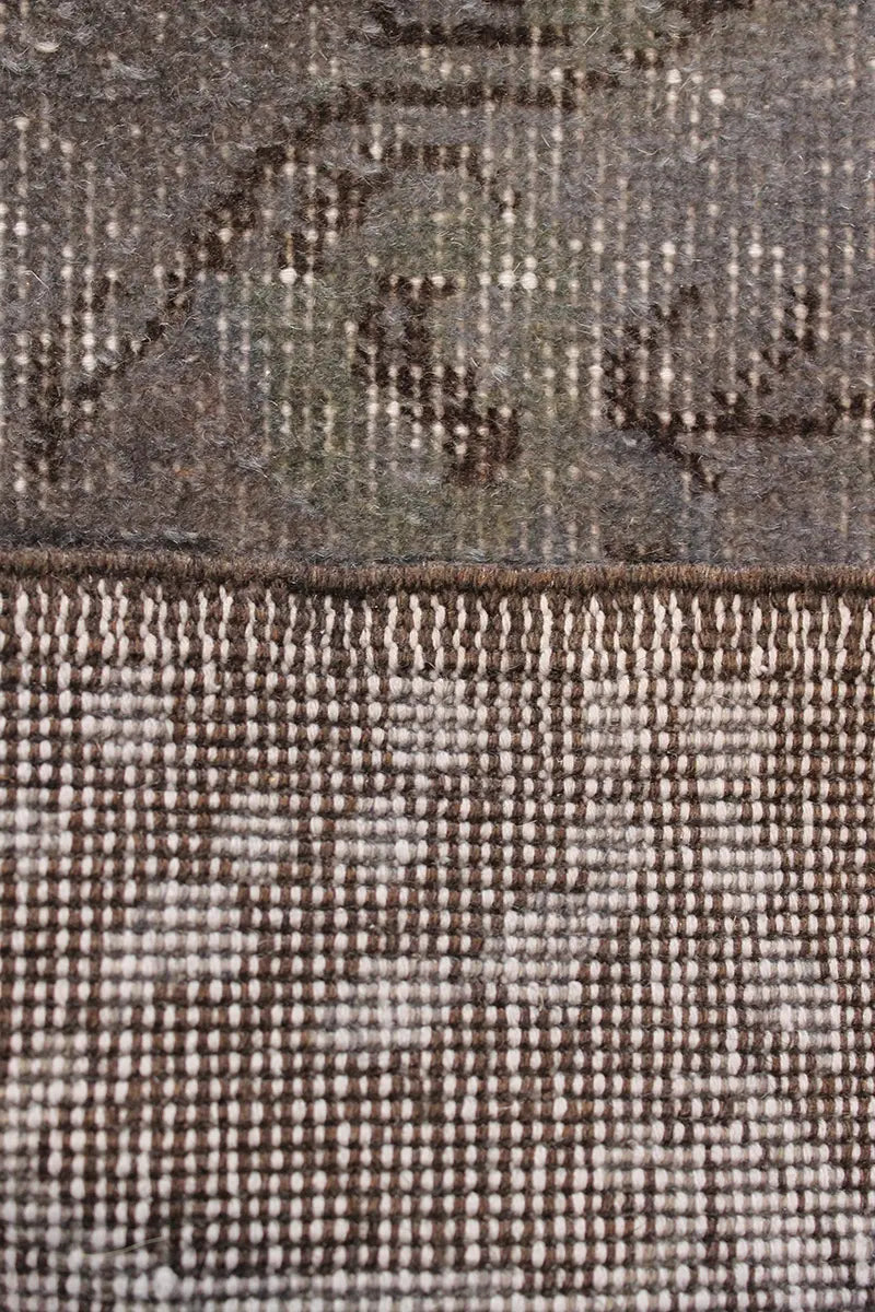 El Dokuma Gri Vintage Halı