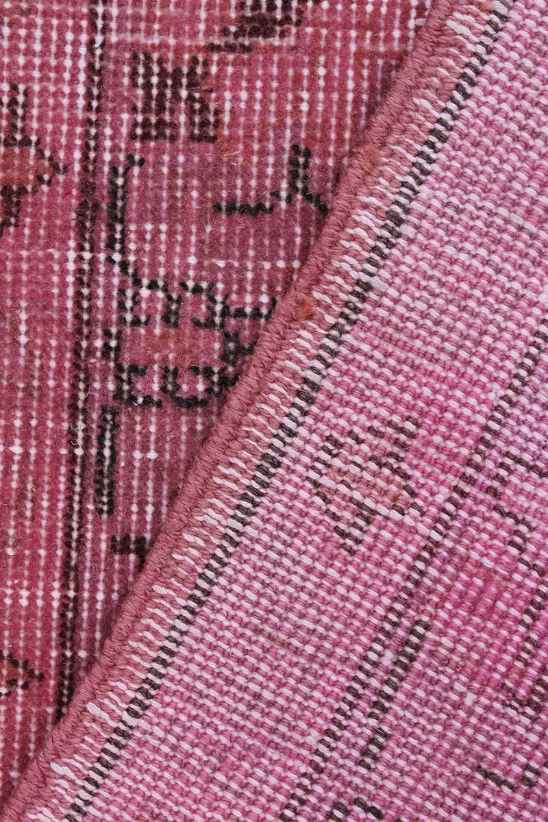 El Dokuma Pembe Vintage Halı