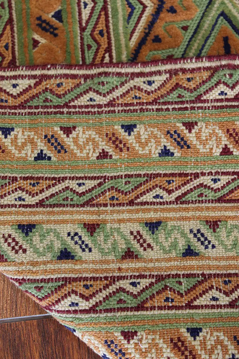 El Dokuma Afgan Berceste Kahve Yün Kilim