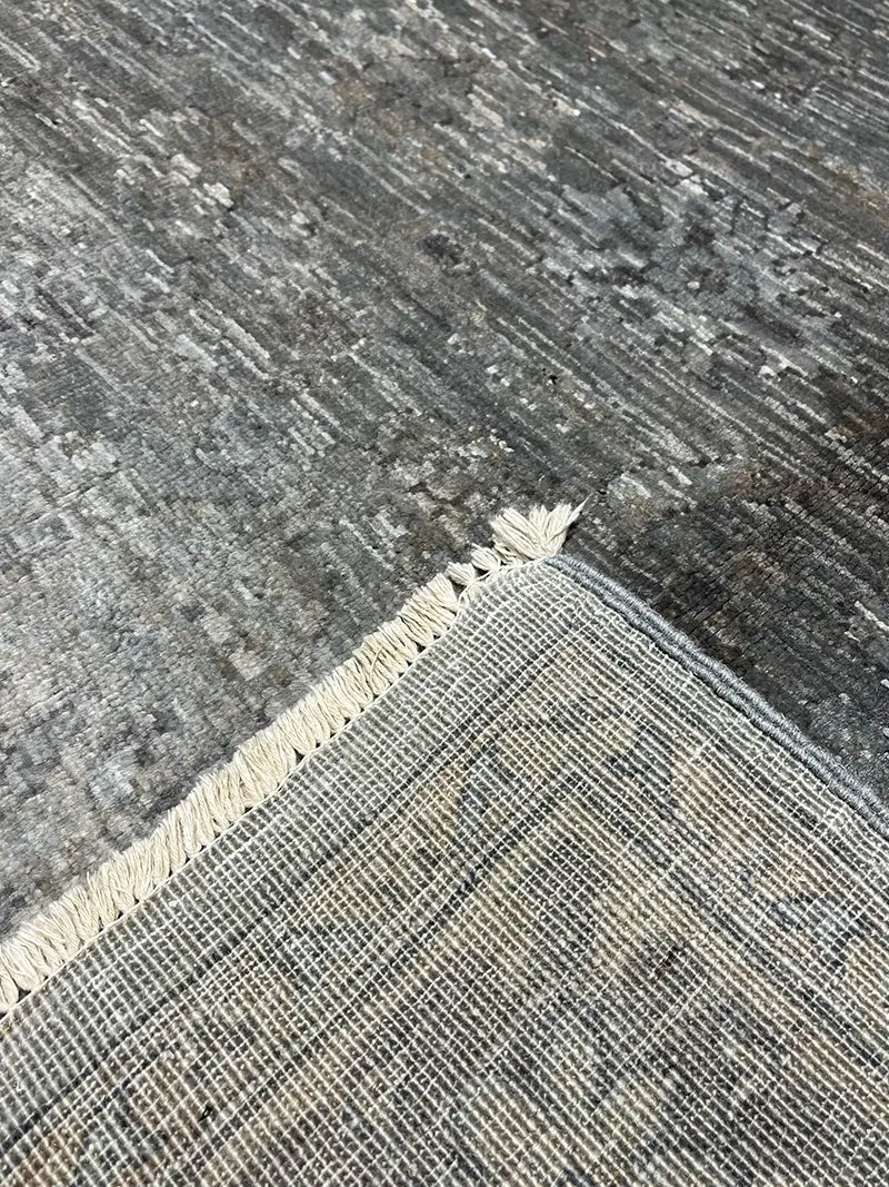 Overdye Serisi Eskitme El Dokuma Gri Halı