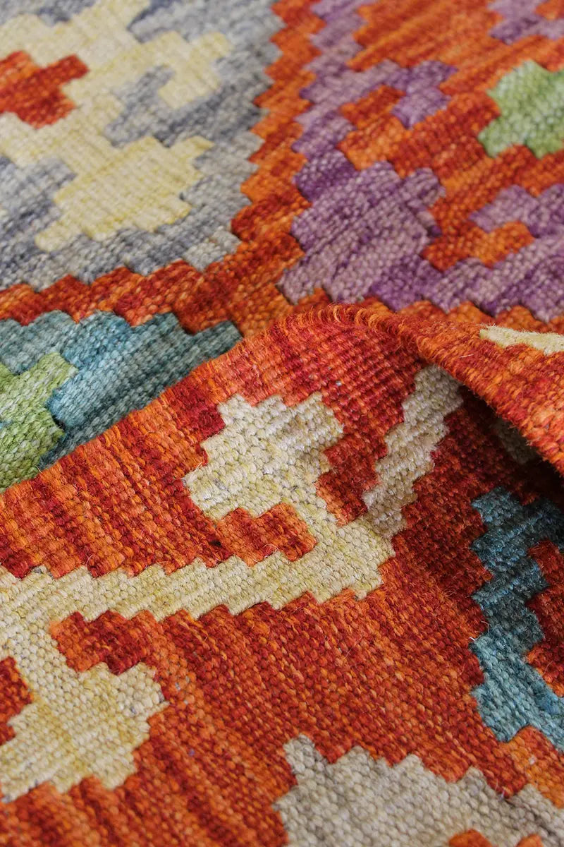 Natural El Dokuma Yün Afgan Kilim