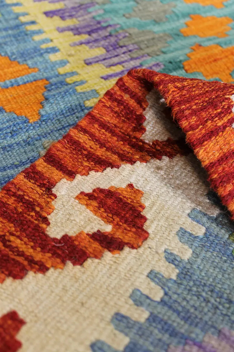 Natural El Dokuma Yün Afgan Kilim