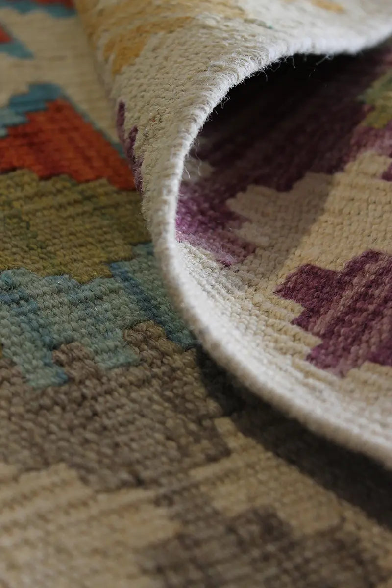 Natural El Dokuma Yün Afgan Kilim