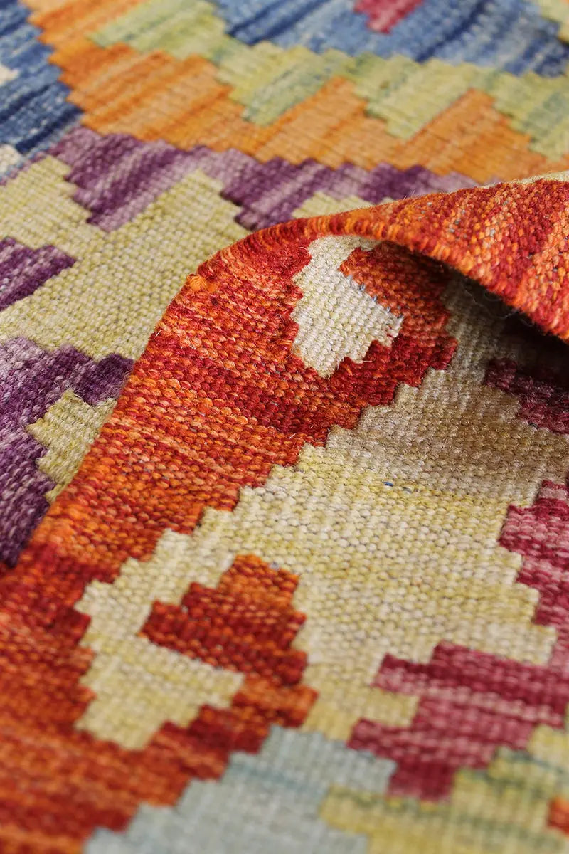 Natural El Dokuma Yün Afgan Kilim