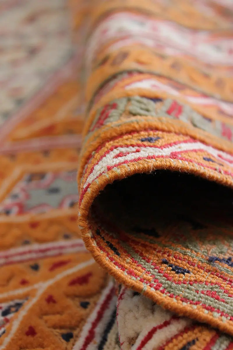 El Dokuma Afgan Berceste Kahve Yün Kilim