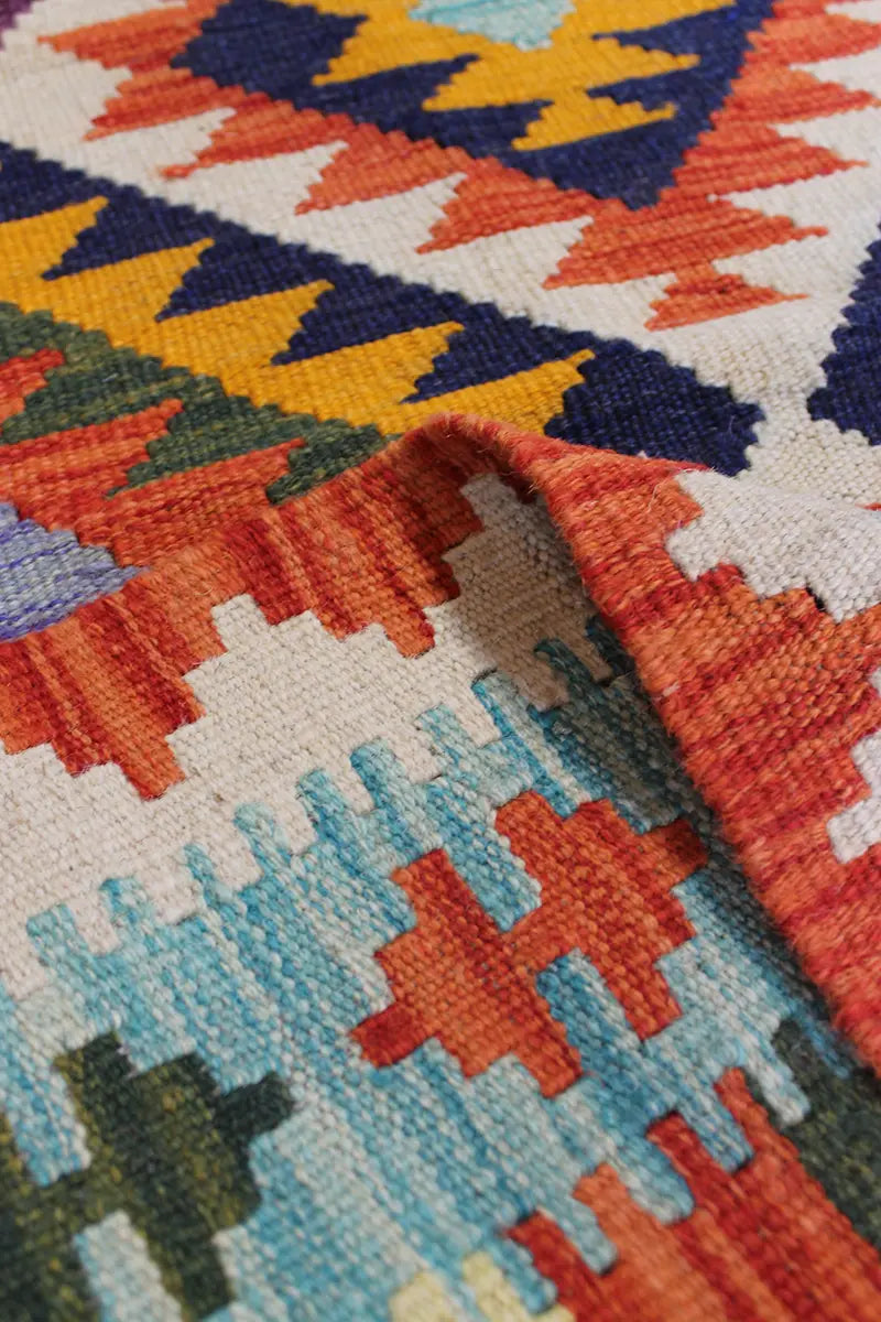 Natural El Dokuma Yün Afgan Kilim
