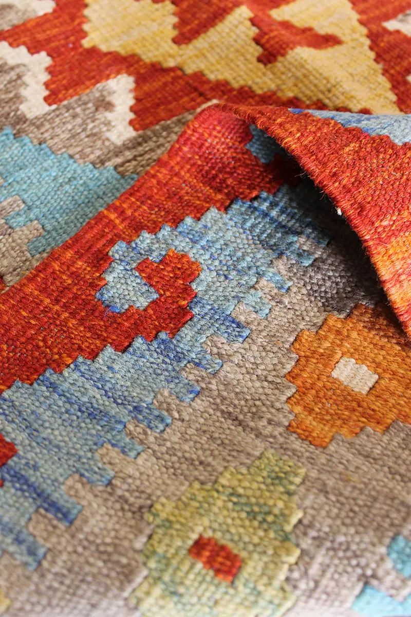 Natural El Dokuma Yün Afgan Kilim