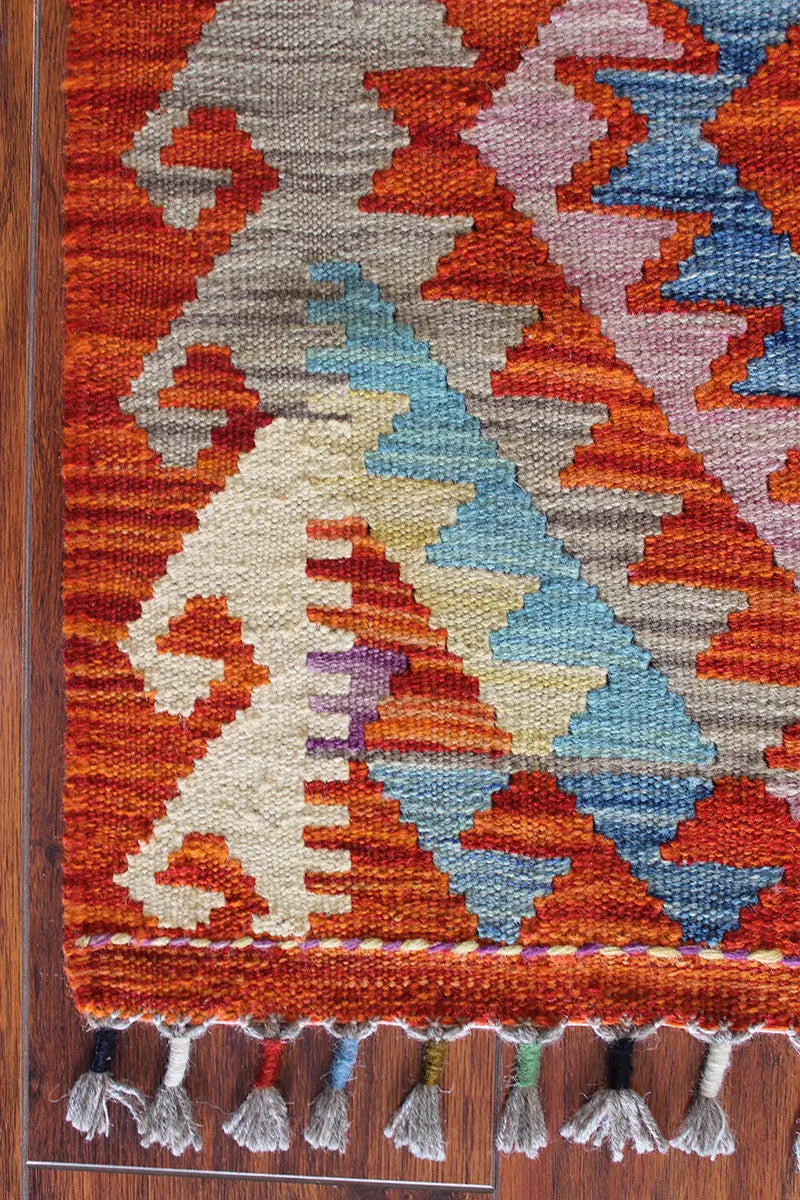 Natural El Dokuma Yün Afgan Kilim